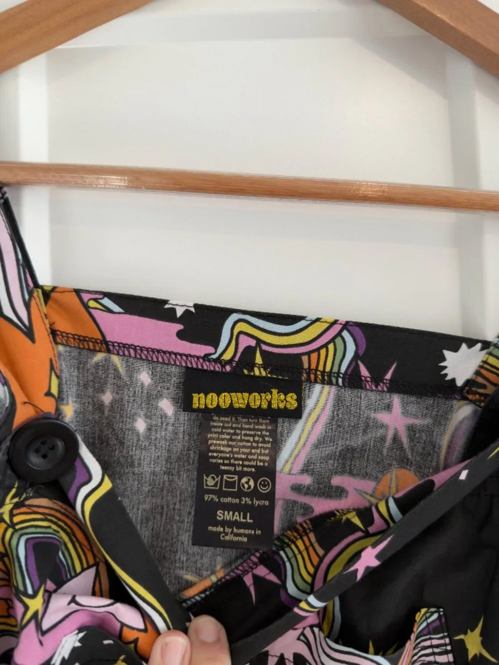 Nooworks Better Days Psychedelic Black Patterned Overalls Jumpsuit